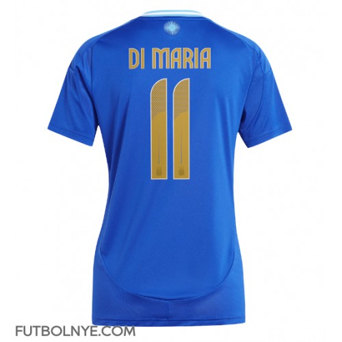 Camiseta Argentina Angel Di Maria #11 Visitante Equipación para mujer Copa America 2024 manga corta